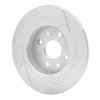 611-21003L Slotted Brake Rotor [Silver], 1998-2003 Kia/Hyundai/Genesis, Position: Rear Left - image 4