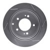 611-21013L Slotted Brake Rotor [Silver], 2010-2013 Kia/Hyundai/Genesis, Position: Rear Left - image 4