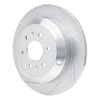 611-21027L Slotted Brake Rotor [Silver], 2009-2010 Kia/Hyundai/Genesis, Position: Rear Left - image 2