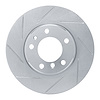 611-31020L Slotted Brake Rotor [Silver], 1987-1995 BMW, Position: Front Left - image 1