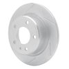 611-31026L Slotted Brake Rotor [Silver], 1988-1991 BMW, Position: Rear Left - image 3