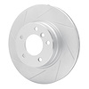 611-31065L Slotted Brake Rotor [Silver], 2004-2010 BMW, Position: Front Left - image 1