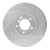 611-31065L Slotted Brake Rotor [Silver], 2004-2010 BMW, Position: Front Left - image 2