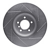 611-31082L Slotted Brake Rotor [Silver], 2007-2015 BMW, Position: Front Left - image 1