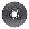 611-31121L Slotted Brake Rotor [Silver], 2012-2018 BMW, Position: Front Left - image 1