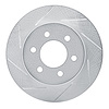 611-40069L Slotted Brake Rotor [Silver], 1991-1996 Mopar, Position: Front Left - image 1