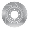 611-40118L Slotted Brake Rotor [Silver], Fits Select Mopar, Position: Rear Left - image 1