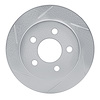 611-54030L Slotted Brake Rotor [Silver], 1990-1992 Ford/Lincoln/Mercury/Mazda, Position: Rear Left - image 1