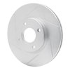 611-54075L Slotted Brake Rotor [Silver], 2014-2019 Ford/Lincoln/Mercury/Mazda, Position: Front Left - image 2