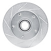 611-54097L Slotted Brake Rotor [Silver], 1973-1993 Ford/Lincoln/Mercury/Mazda, Position: Front Left - image 1