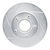 611-54111L Slotted Brake Rotor [Silver], 1983-1992 Ford/Lincoln/Mercury/Mazda, Position: Front Left - image 1