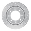 611-54161L Slotted Brake Rotor [Silver], 1999-2005 Ford/Lincoln/Mercury/Mazda, Position: Rear Left - image 1