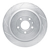 611-54260L Slotted Brake Rotor [Silver], 2013-2014 Ford/Lincoln/Mercury/Mazda, Position: Rear Left - image 1