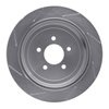 611-55004R Slotted Brake Rotor [Silver], 2003-2011 Ford/Lincoln/Mercury/Mazda, Position: Rear Right - image 2