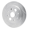 611-58000L Slotted Brake Rotor [Silver], 1986-1989 Acura/Honda, Position: Rear Left - image 1