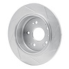 611-58017L Slotted Brake Rotor [Silver], 2001-2003 Acura/Honda, Position: Rear Left - image 1