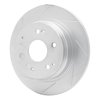 611-58017L Slotted Brake Rotor [Silver], 2001-2003 Acura/Honda, Position: Rear Left - image 3