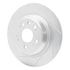 611-58023L Slotted Brake Rotor [Silver], 2009-2014 Acura/Honda, Position: Rear Left - image 1