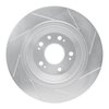 611-58023L Slotted Brake Rotor [Silver], 2009-2014 Acura/Honda, Position: Rear Left - image 2