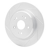 611-58029L Slotted Brake Rotor [Silver], 2015-2021 Acura/Honda, Position: Rear Left - image 1