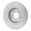 611-58030L Slotted Brake Rotor [Silver], 2017-2020 Acura/Honda, Position: Rear Left - image 3
