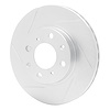 611-59012L Slotted Brake Rotor [Silver], 1986-1991 Acura/Honda, Position: Front Left - image 1
