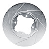 611-59020L Slotted Brake Rotor [Silver], 1991-1997 Acura/Honda, Position: Front Left - image 1