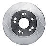 611-59032L Slotted Brake Rotor [Silver], 2005-2021 Acura/Honda, Position: Rear Left - image 1