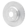 611-63076L Slotted Brake Rotor [Silver], 2007-2014 Mercedes-Benz, Position: Rear Left - image 2