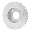 611-67028L Slotted Brake Rotor [Silver], 1989-2013 Multiple Makes/Models, Position: Front Left - image 1