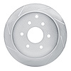 611-67094L Slotted Brake Rotor [Silver], Fits Select Multiple Makes/Models, Position: Rear Left - image 1