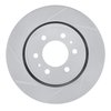 611-67098L Slotted Brake Rotor [Silver], 2007-2021 Infiniti/Nissan, Position: Front Left - image 1