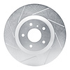 611-68008L Slotted Brake Rotor [Silver], 2003-2008 Infiniti/Nissan, Position: Front Left - image 1