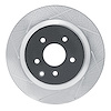 611-68009L Slotted Brake Rotor [Silver], 2003-2008 Infiniti/Nissan, Position: Rear Left - image 1