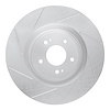 611-72043L Slotted Brake Rotor [Silver], 2008-2015 Mitsubishi, Position: Front Left - image 1