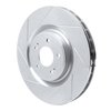 611-72043L Slotted Brake Rotor [Silver], 2008-2015 Mitsubishi, Position: Front Left - image 2