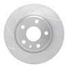 611-73053L Slotted Brake Rotor [Silver], 2008-2015 Audi/Volkswagen, Position: Rear Left - image 1