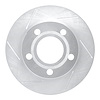 611-74011L Slotted Brake Rotor [Silver], 1992-2005 Audi/Volkswagen, Position: Rear Left - image 1