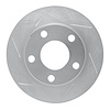 611-74014L Slotted Brake Rotor [Silver], 1996-2005 Audi/Volkswagen, Position: Rear Left - image 1