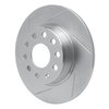 611-74031L Slotted Brake Rotor [Silver], Fits Select Multiple Makes/Models, Position: Rear Left - image 2