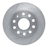 611-74033L Slotted Brake Rotor [Silver], 2010-2019 Audi/Volkswagen, Position: Rear Left - image 1