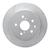 611-75007L Slotted Brake Rotor [Silver], 1998-2010 Lexus/Toyota/Scion, Position: Rear Left - image 1