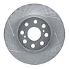611-76073L Slotted Brake Rotor [Silver], 2000-2005 Lexus/Toyota/Scion, Position: Rear Left - image 1