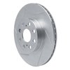611-76073L Slotted Brake Rotor [Silver], 2000-2005 Lexus/Toyota/Scion, Position: Rear Left - image 2