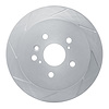 611-76086L Slotted Brake Rotor [Silver], 2009-2015 Lexus/Toyota/Scion, Position: Rear Left - image 1