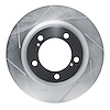 611-76136L Slotted Brake Rotor [Silver], Fits Select Lexus/Toyota/Scion, Position: Front Left - image 1