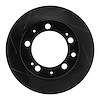 613-02024L Slotted Brake Rotor [Black], 1987-1989 Porsche, Position: Rear Left - image 1