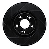 613-03003L Slotted Brake Rotor [Black], Fits Select Kia/Hyundai/Genesis, Position: Front Left - image 1