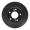 613-03013R Slotted Brake Rotor [Black], 2001-2003 Kia/Hyundai/Genesis, Position: Front Right - image 1