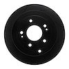 613-03046L Slotted Brake Rotor [Black], 2007-2009 Kia/Hyundai/Genesis, Position: Rear Left - image 1